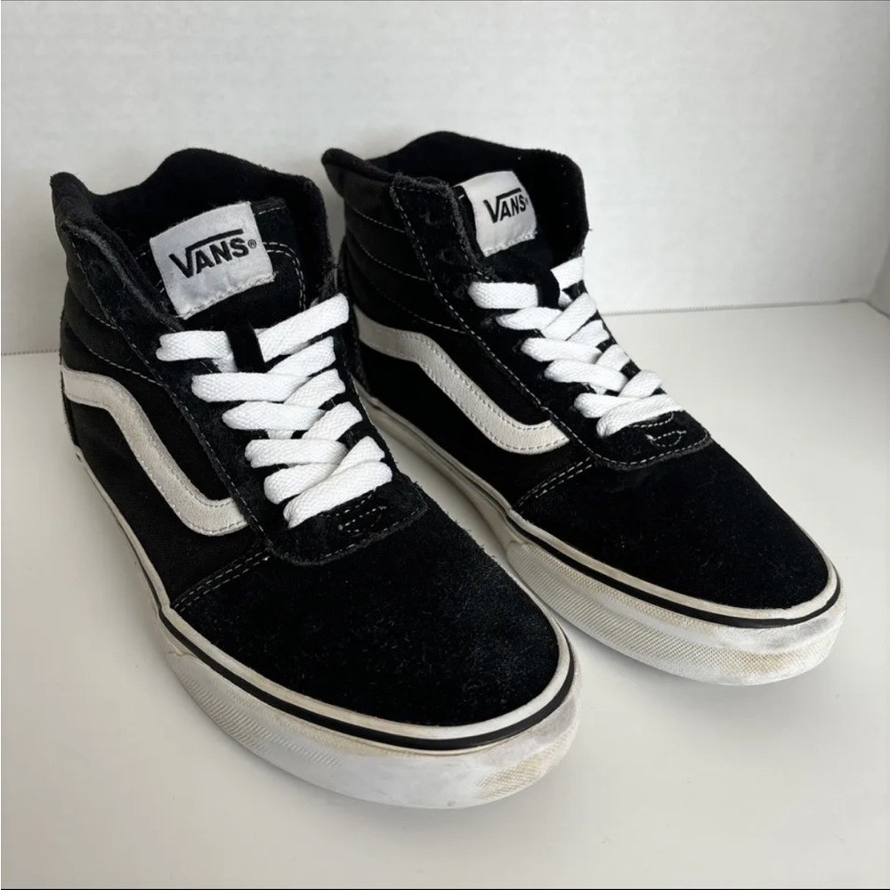Vans Shoes Men sz 8 US  Off The Wall High Tops Black White Stitch Skate Ball
